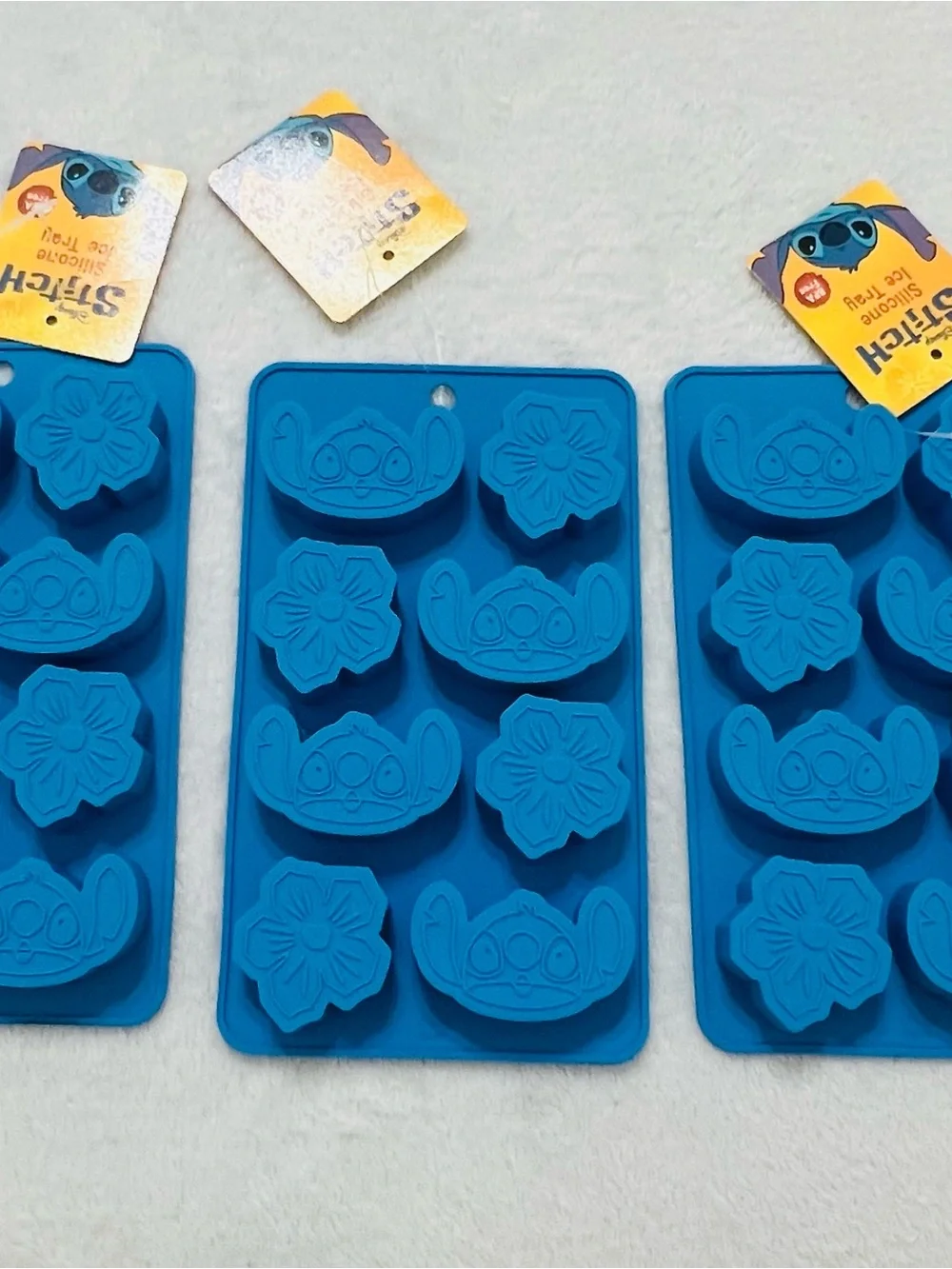 Disney Blue Silicone Stitch & Flower Candy Mold Tray